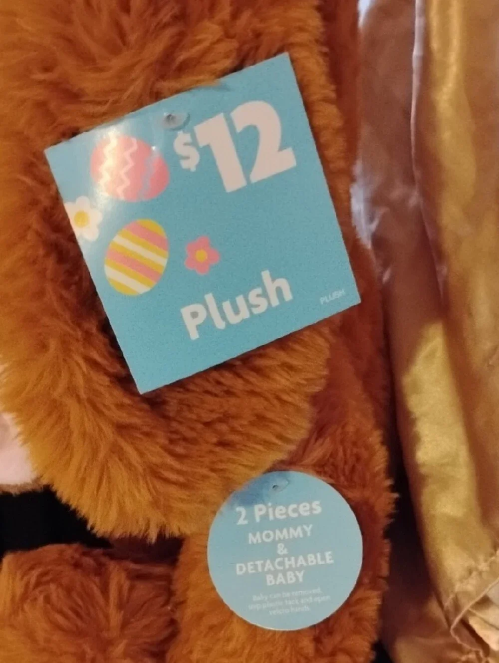Plush Brown Bunny Stuffed Animal with Baby - Soft Comfort Toy